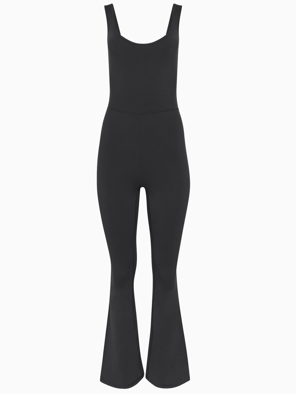 Aritzia Wilfred Free Black Flared Scoop-Neck Jumpsuit Women’s M